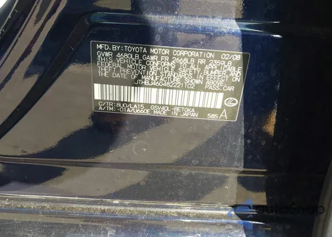 2008 Lexus Es 350 z USA, uszkodzony, nr VIN JTHBJ46G482221102